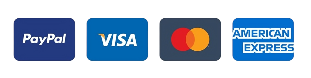 Pay methods: PayPal, Mastercard, Visa